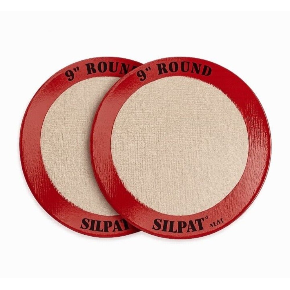 Silpat 9" Round Silicone Baking Mat 2-Pack Nonstick Reusable French Made NEW - Picture 2 of 4